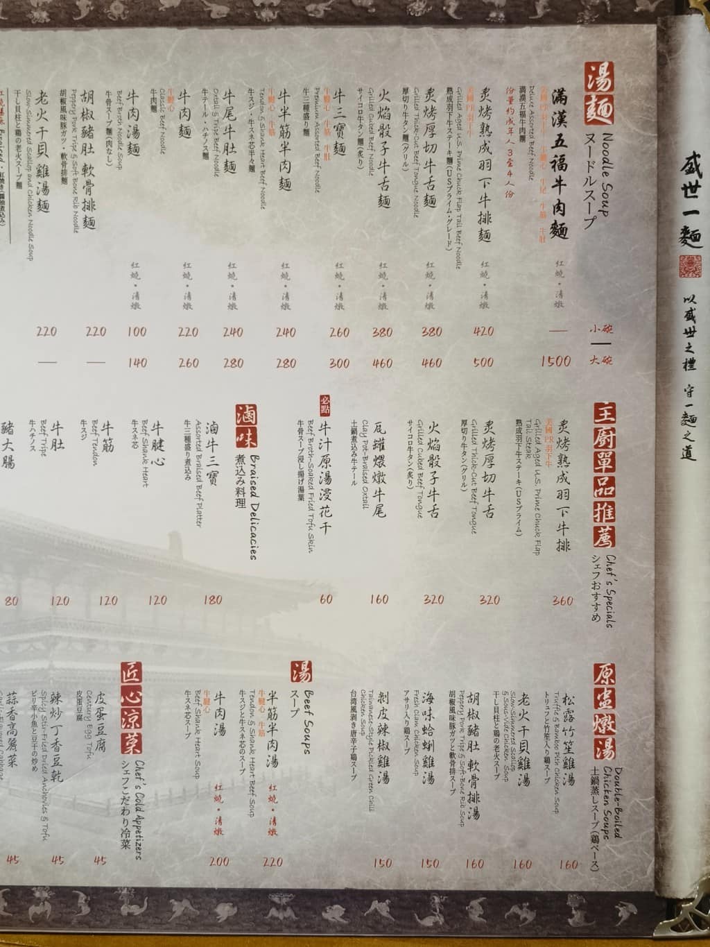 麟德殿牛肉麵 麟德殿牛肉麵菜單 麟德殿牛肉麵推薦 中山區美食 中山美食 台灣小吃 牛肉麵 店家菜單