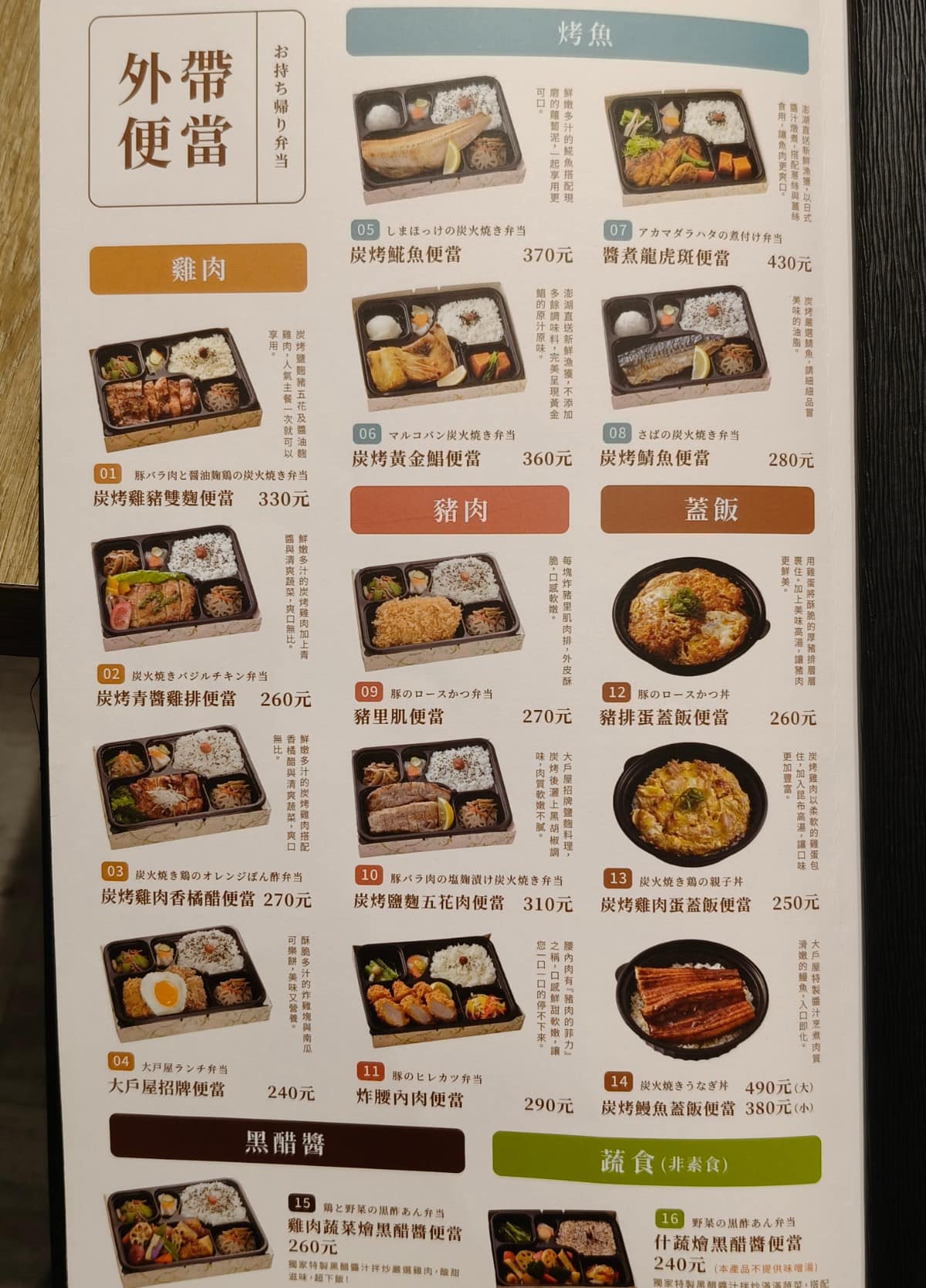 大戶屋美麗華店 中山區美食 劍南路站美食 美麗華美食街 日式料理 店家菜單