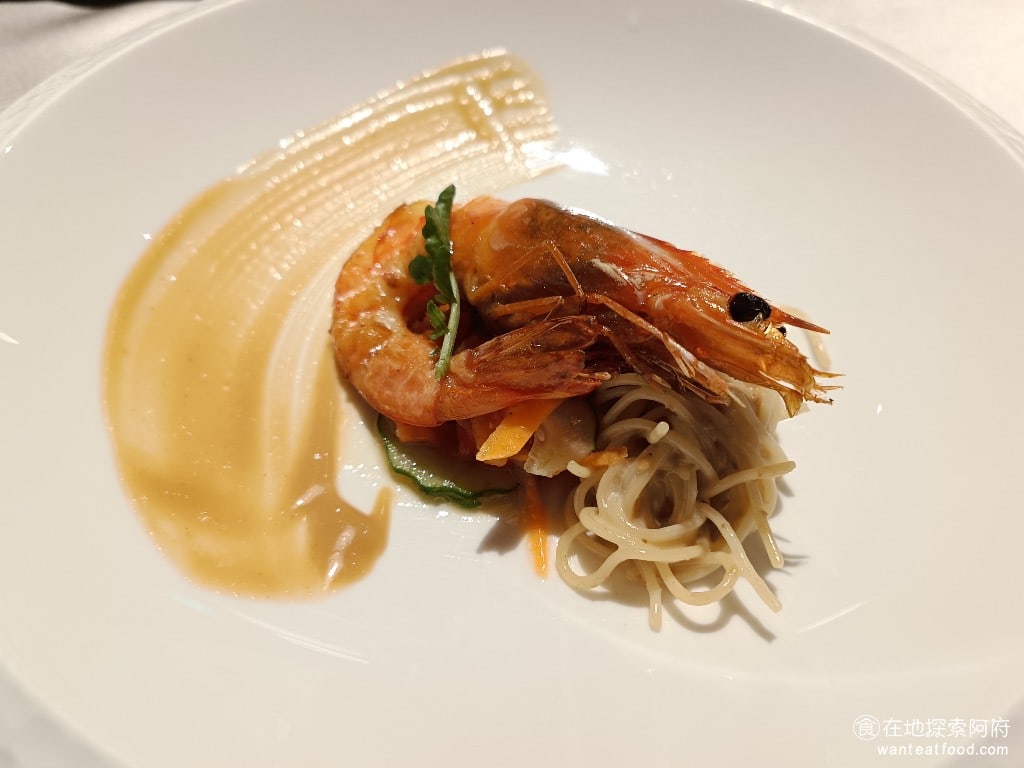 雅室牛排 大直旗艦店 大直旗艦店菜單 大直旗艦店價格 中山區美食 中山美食 劍南路站美食 相煎海蝦 有天使冷面燉時蔬和蝦醬，天使的冷面是義大利麵的口感，吃起來麵體偏硬，冰冰涼涼的蠻好吃的，搭配微酸的蝦醬，吃起來非常舒爽。 @在地老饕阿府