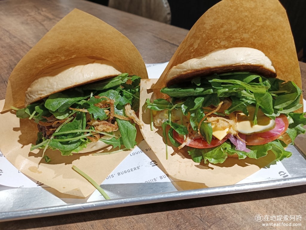 LOUIS' BURGERS 天母 芝麻葉 洋蔥圈 壓扁式 漢堡 路易斯 薯條
