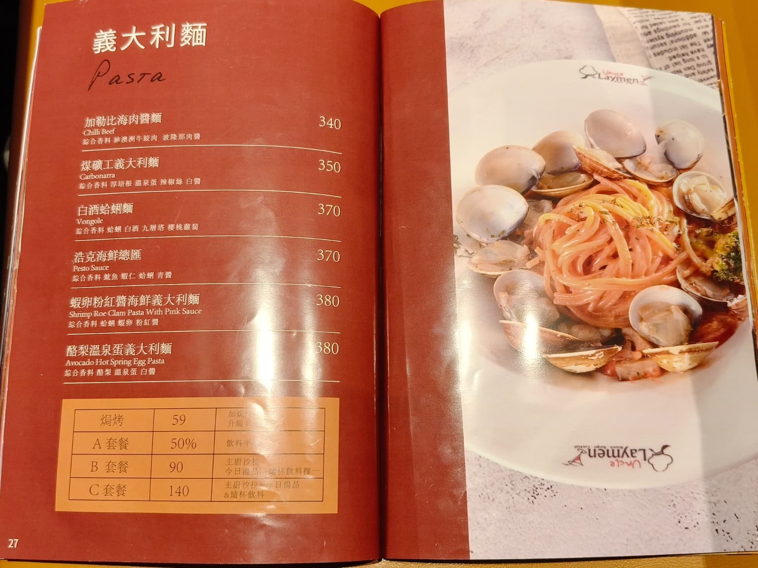 雷蒙叔叔美式餐廳 雷蒙叔叔美式餐廳菜單 雷蒙叔叔美式餐廳價格 中山區美食 中山美食 店家菜單